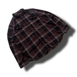 vtg y2k 90s western retro baggy plaid george mens xl lumberjack flannel